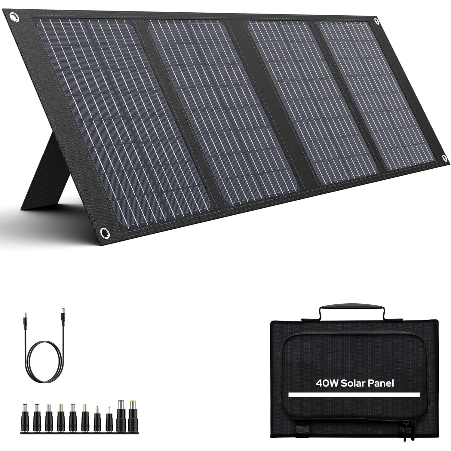 Apowking Portable Solar Panels 40W Foldable Solar Panel Charger